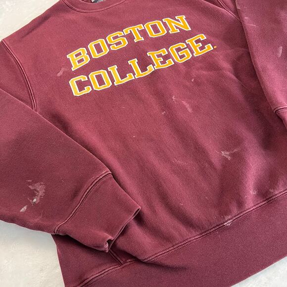 Champion Boston College reverse weave Crew Neck sweatshirt size Medium maroon￼ - Picture 5 of 7